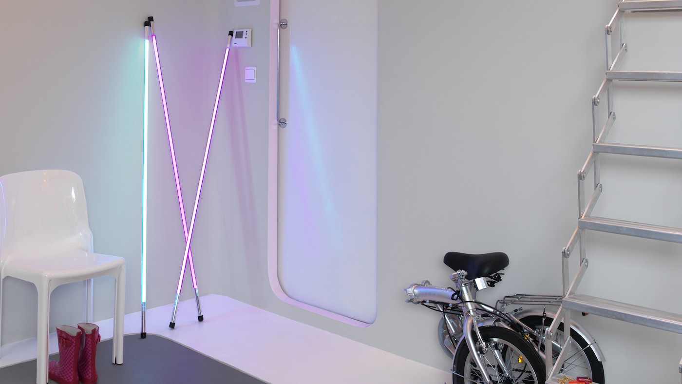 Go futuristic with candy pink and cool grey