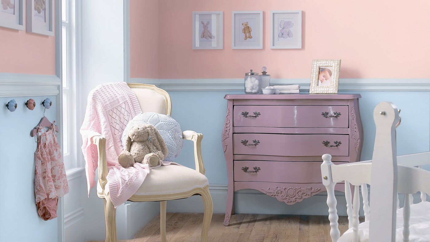 Go with pastels for a soothing nursery
