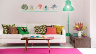 Play with floral brights for a fun space