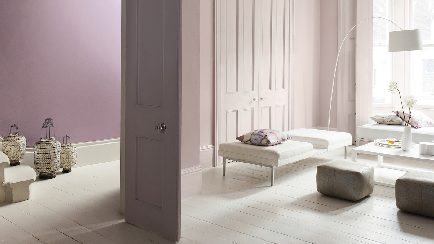 Timeless living room created with delicate, classic colours.