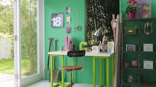 Use colour to decorate a dual-purpose study