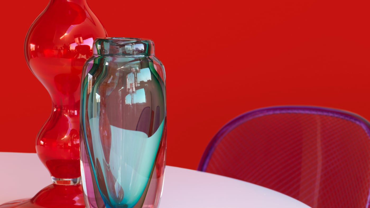 Use vibrant red for a confident look
