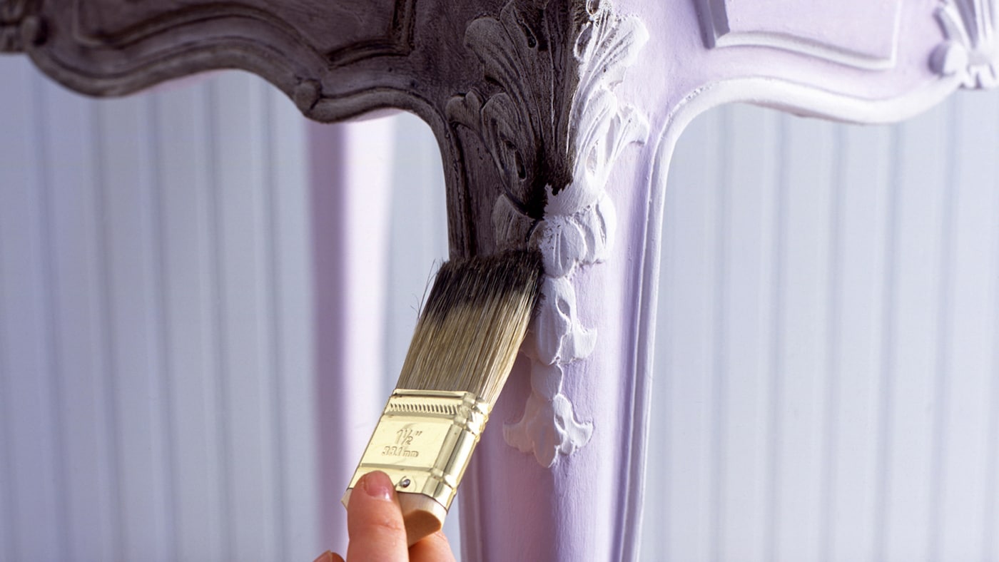 Piece of furniture being painted
