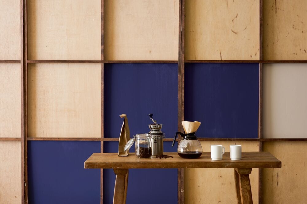 Indigo blue wall