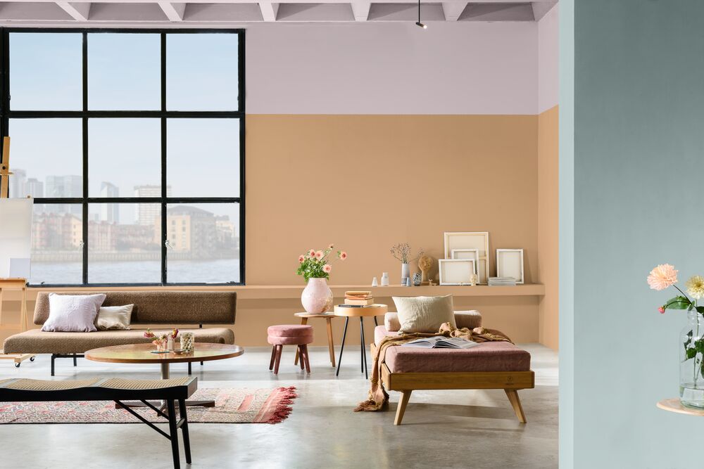 Pastel colour walls