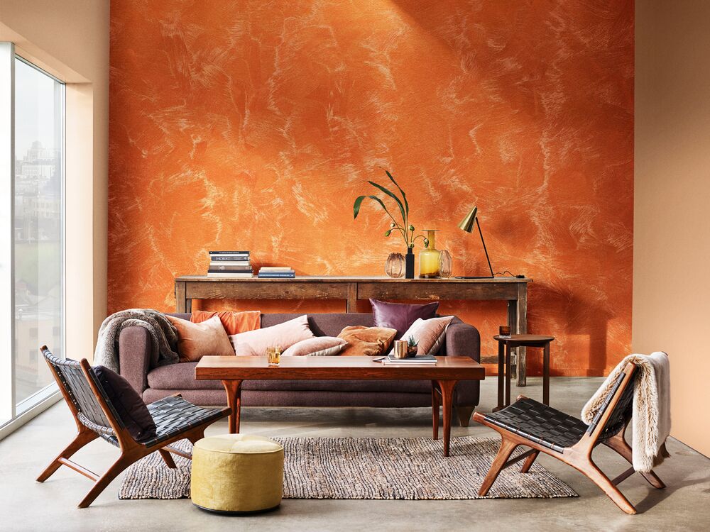 Warm Orange Home Interiors