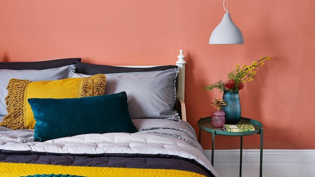 Bedroom copper blush wall paint