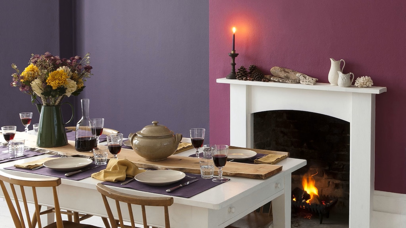 purple dining room