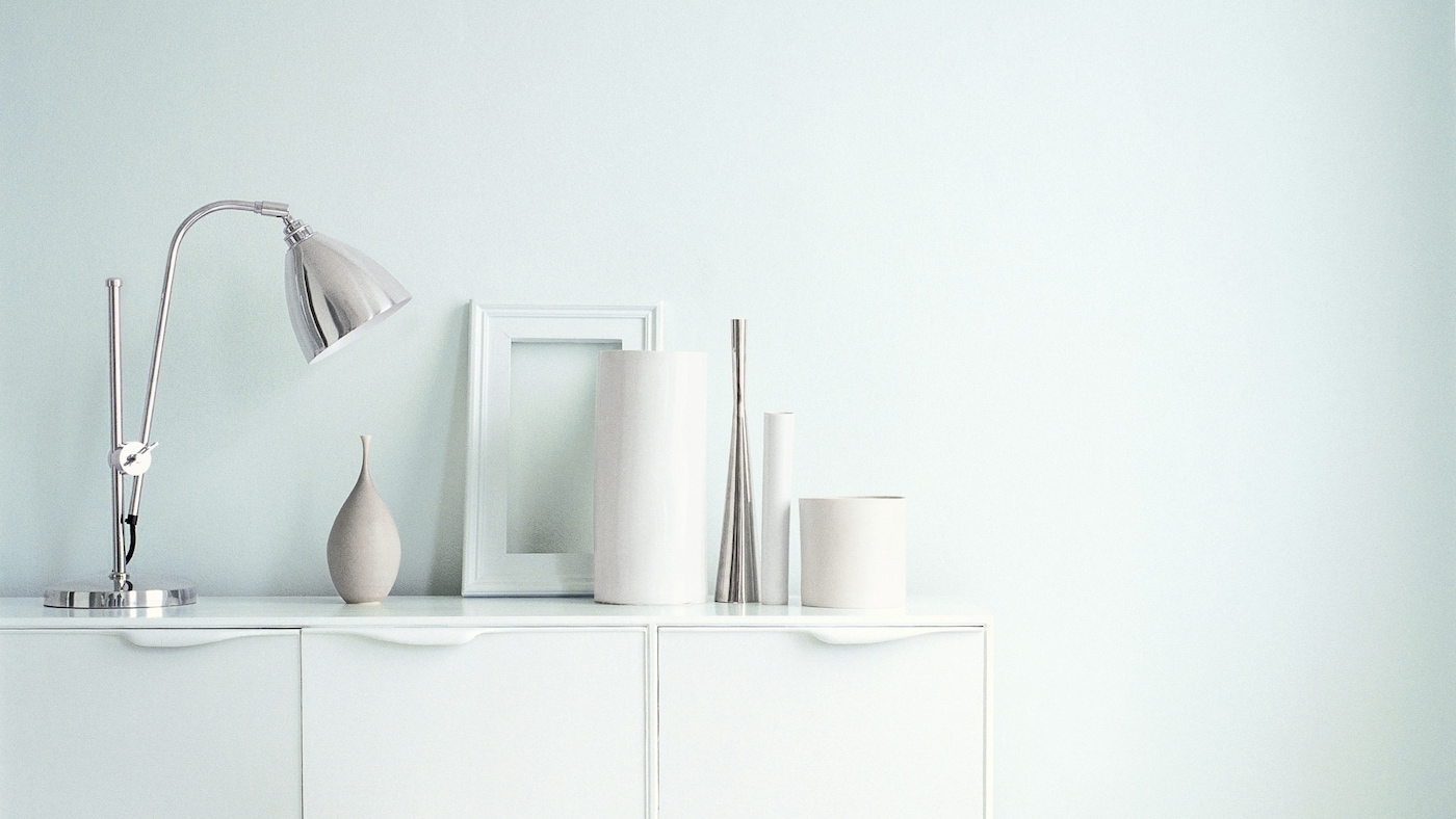 Use pale shades of cool blue with white for a serene feel.