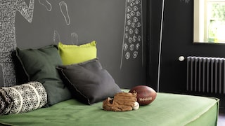 Create drama with charcoal grey walls