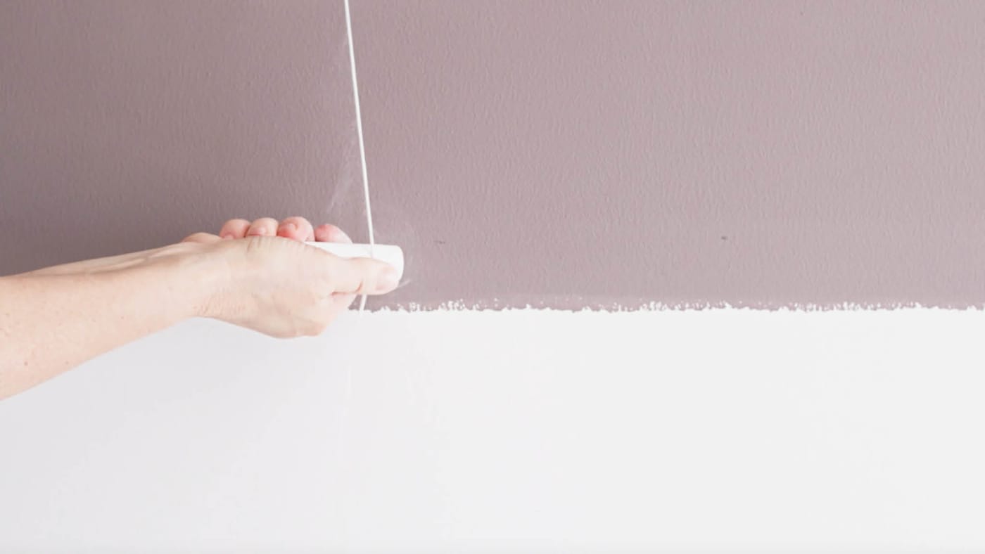 Remark the line where your two tones will split with chalk and string