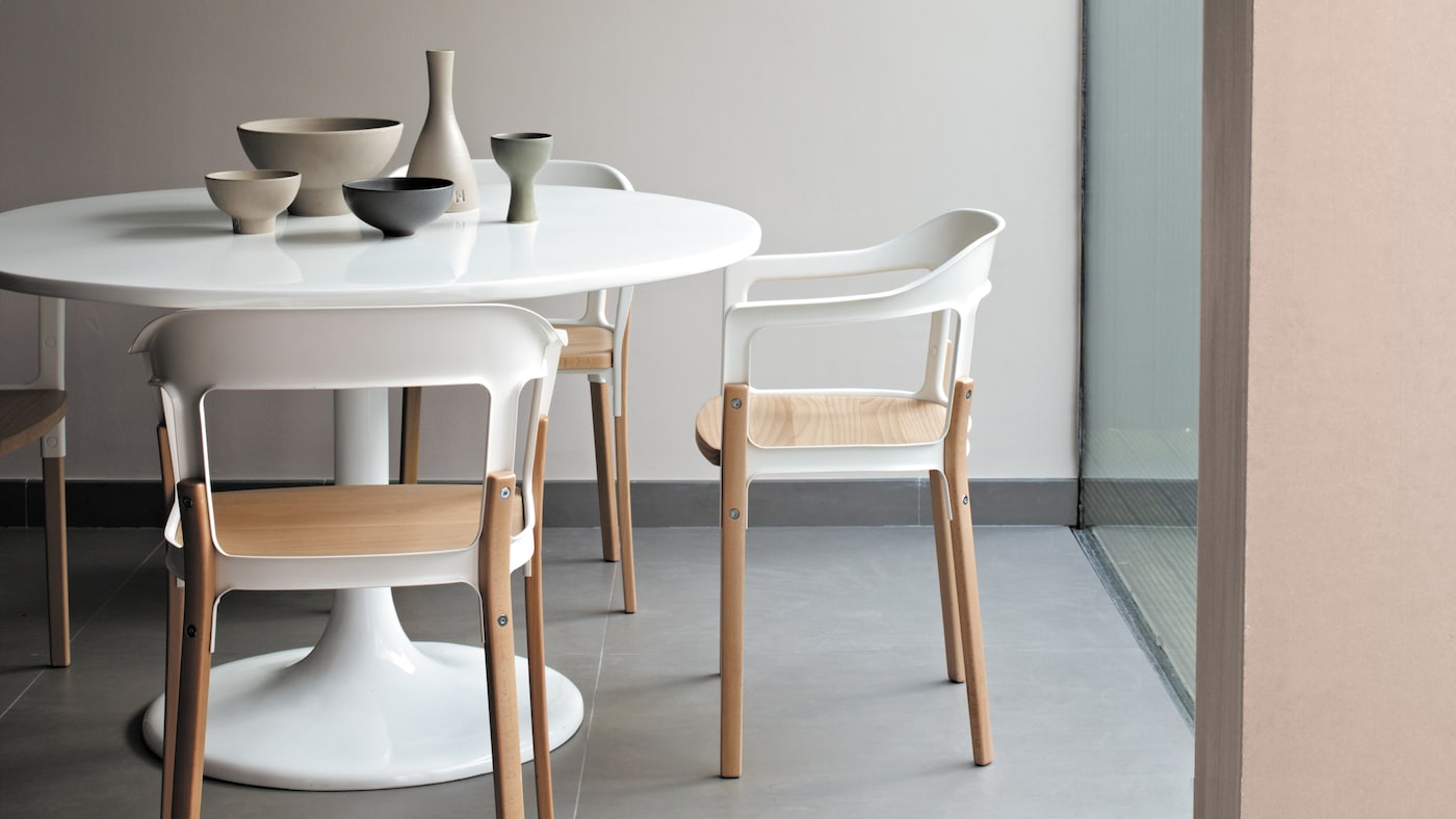 Pair warm neutrals with clean furniture for a modern look.