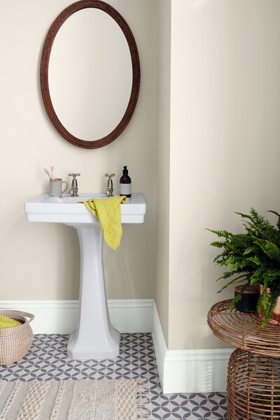 White bathroom neutral decor