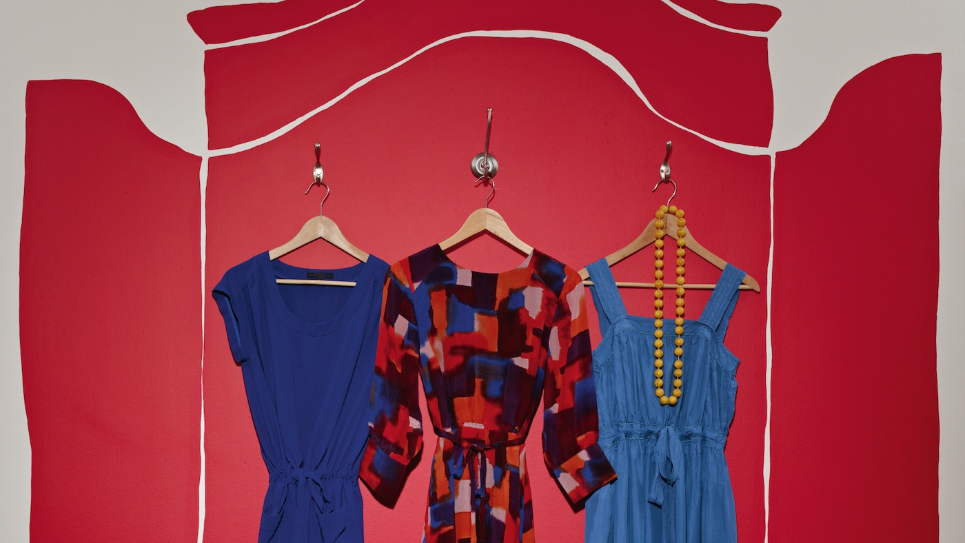 Brighten up your bedroom with a painted wardrobe on the wall.