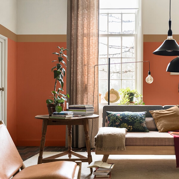 Orange living room