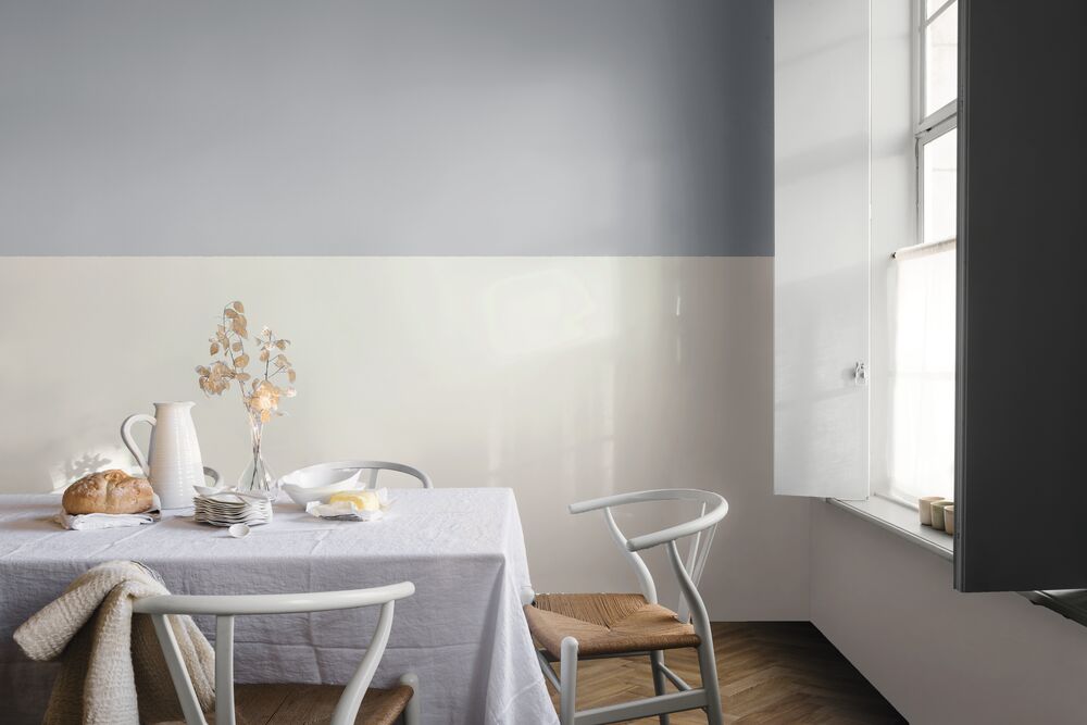 Simple grey dining room