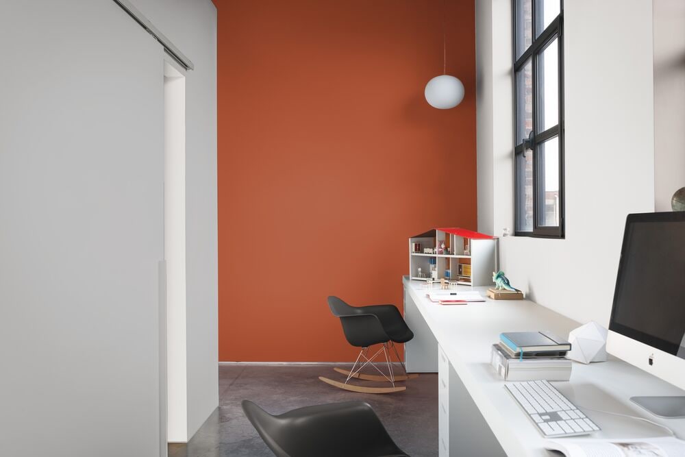 Orange home office
