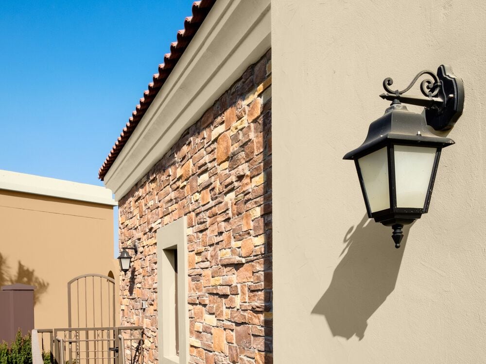 Exterior wall of mediterranean home