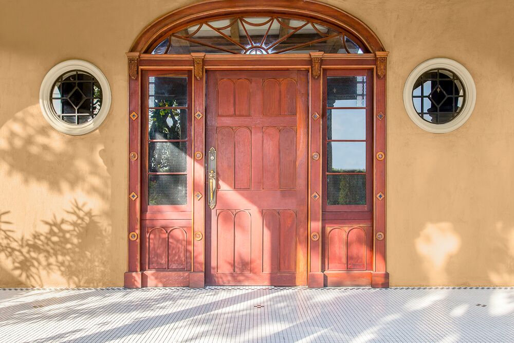 Touch of accent colour on front door