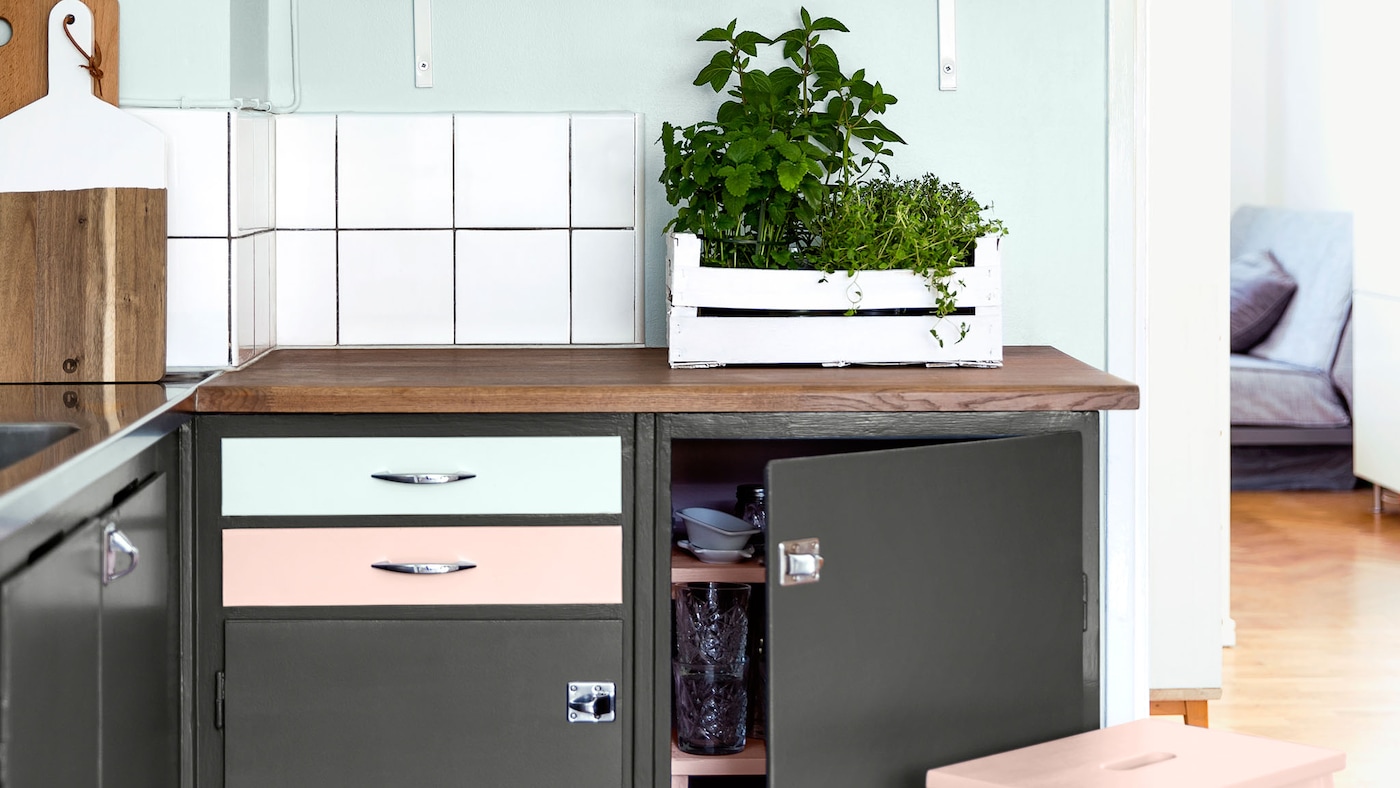 Kitchen brought to life with less paint