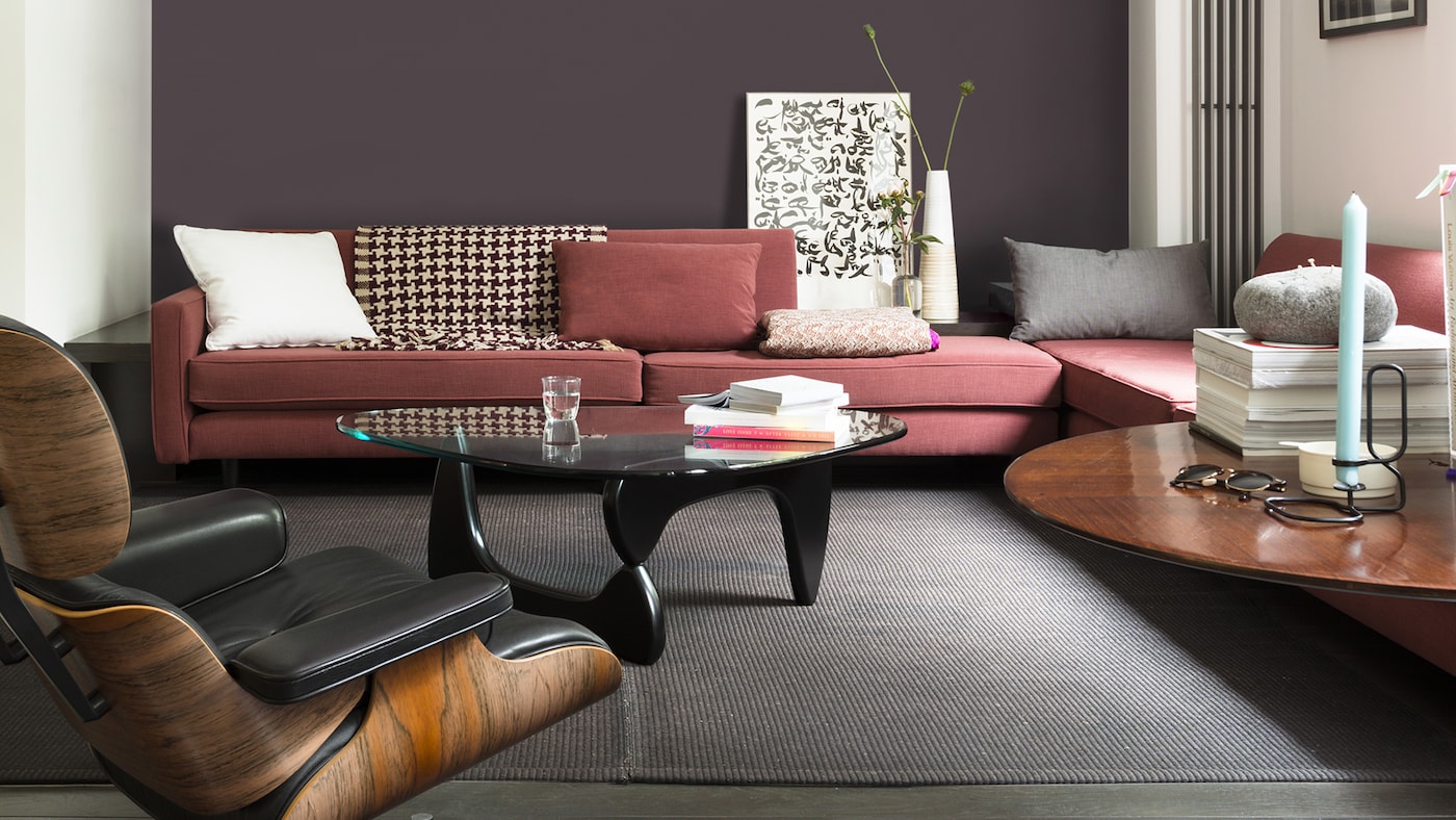 A deep, chocolatey shade of red will deliver plenty of drama to your new home