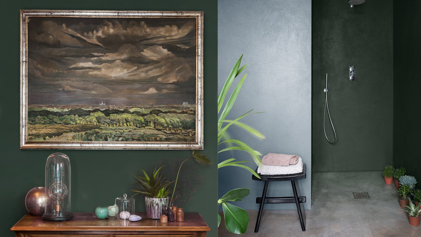 Rich colours combine with statement furniture to create a room that tells a story.