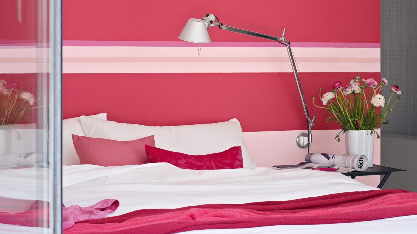Choose deep, berry tones in a bedroom - they are subdued enough to be restful but rich enough to make an impact