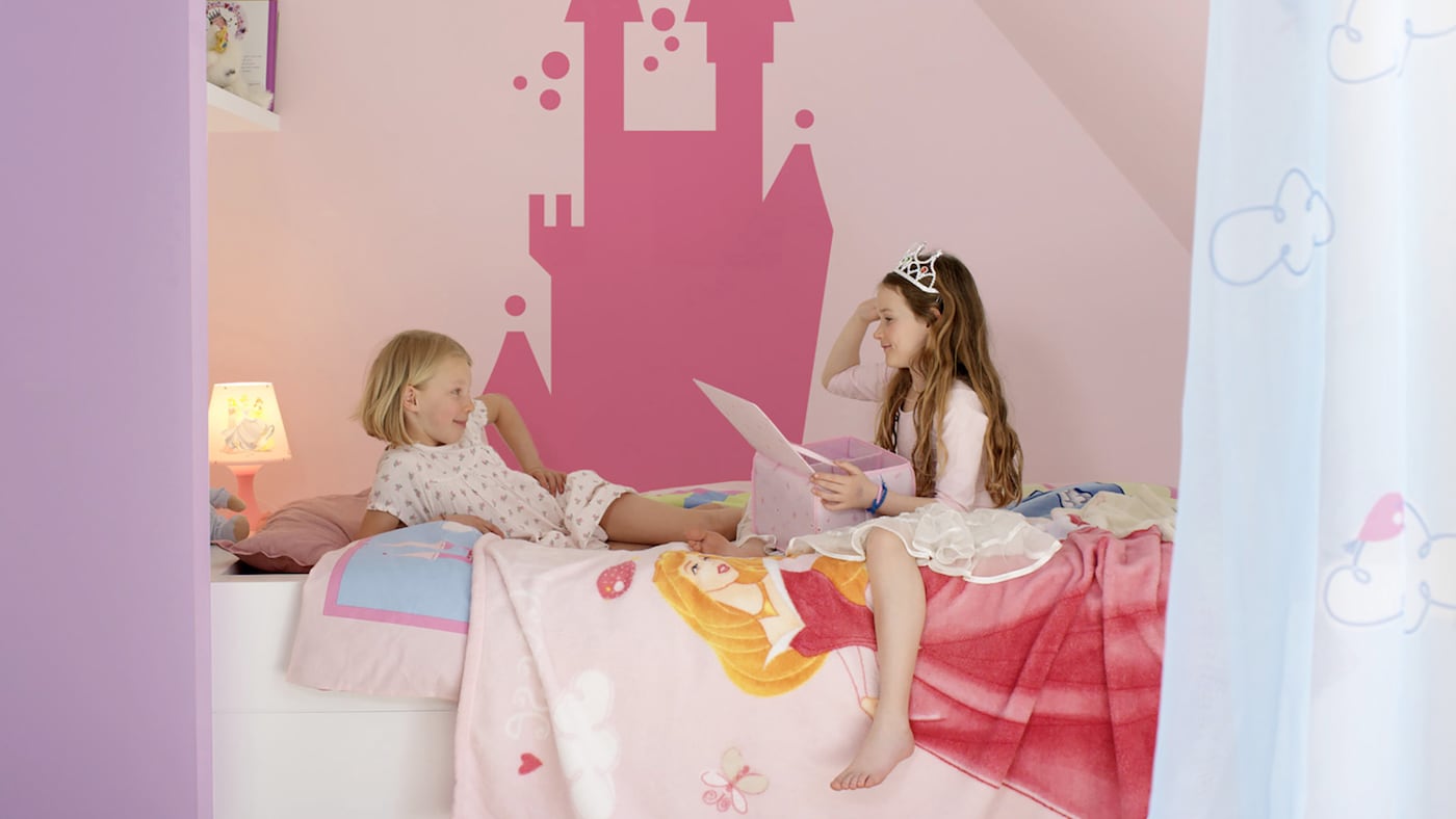 Give children a sense of stability after moving house by painting their new bedroom the same colour as their old room.