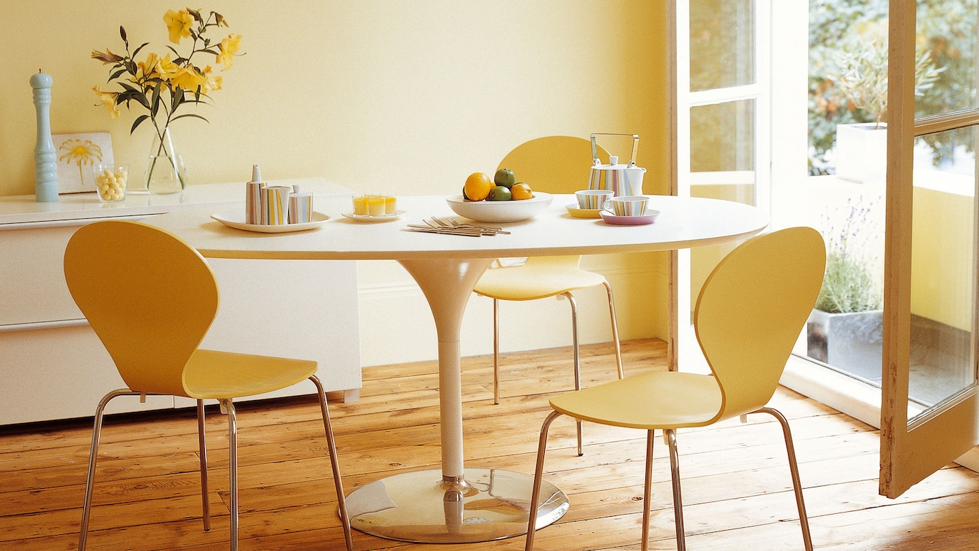 A sunny hue can brighten and warm a dark, dingy space: don