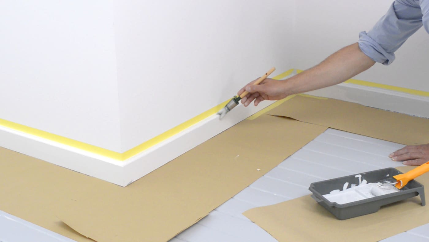 Painting the skirting