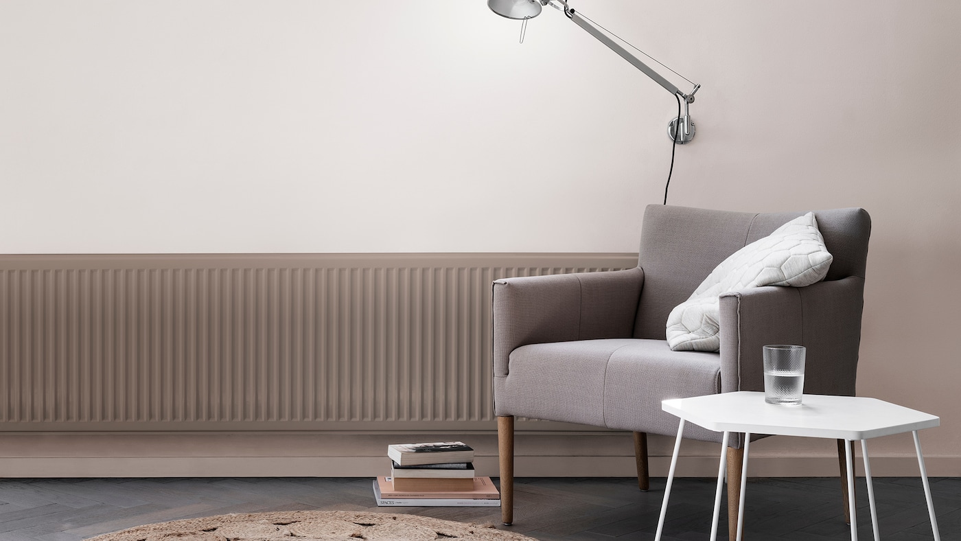 Whites wall and warm neutral radiator
