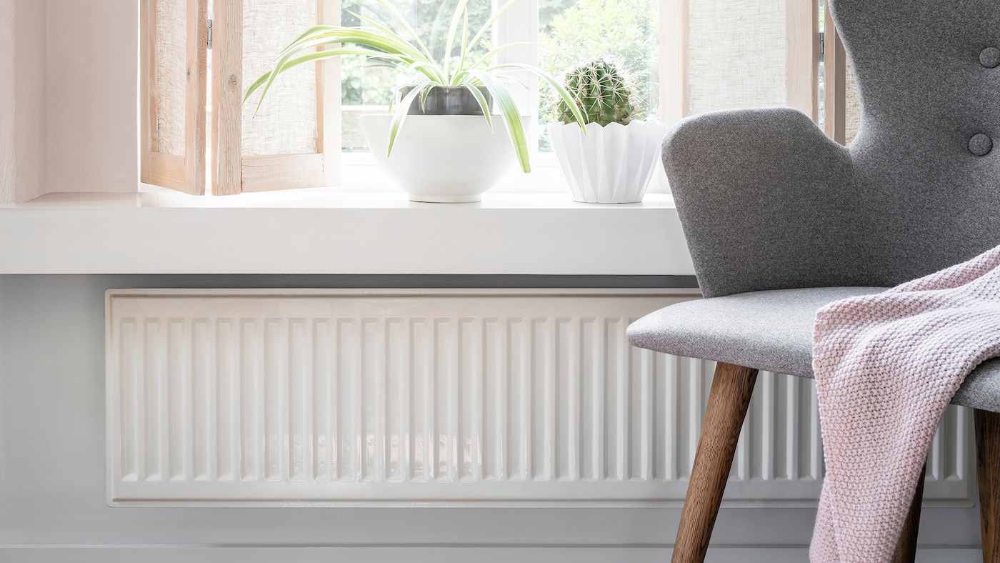 painting the walls and radiator a brilliant white