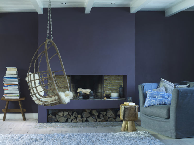 purple entrance hall combination