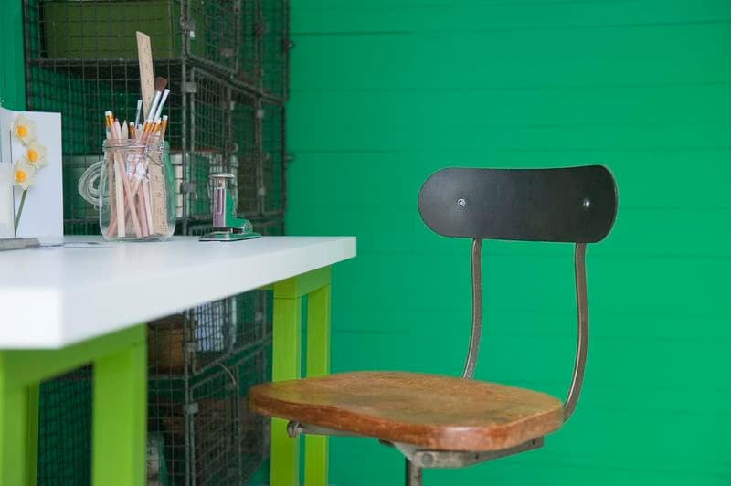 home office green colour ideas