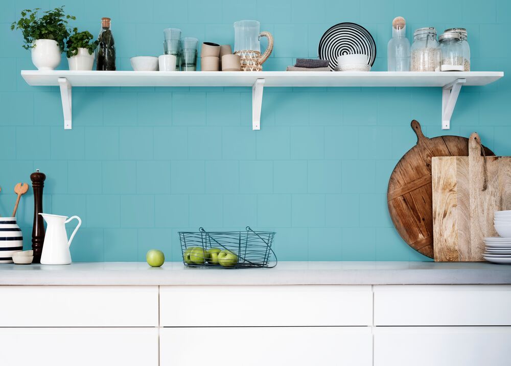 blue in different rooms