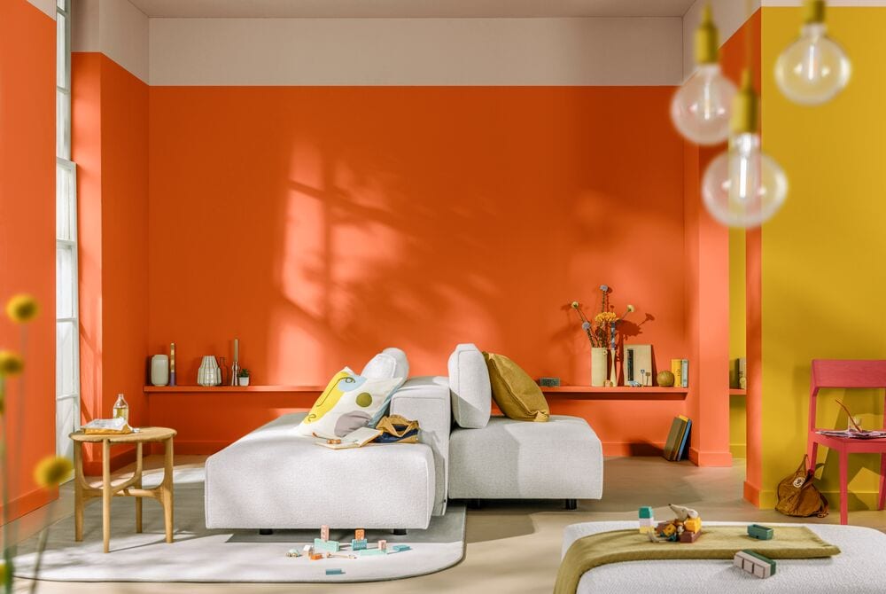 Orange wall colour