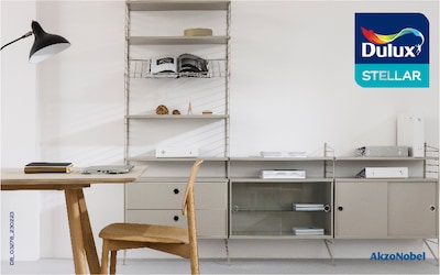 Dulux Stellar Study Table Cabinet Wood Paint