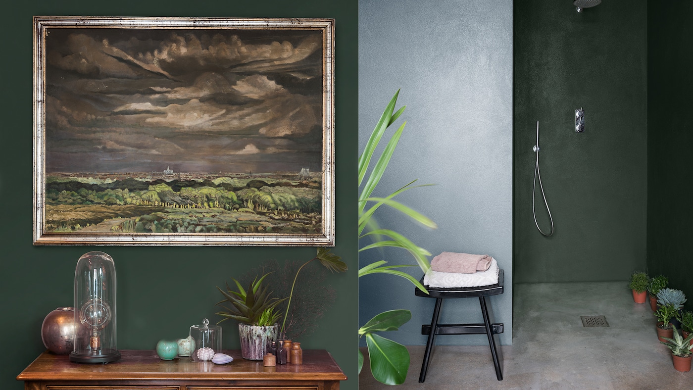 Rich colours combine with statement furniture to create a room that tells a story.