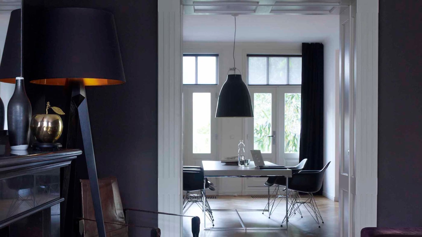 Some darker shades – such as deep, inky blues - are actually recessive, meaning they will add depth to your space and make a room feel larger