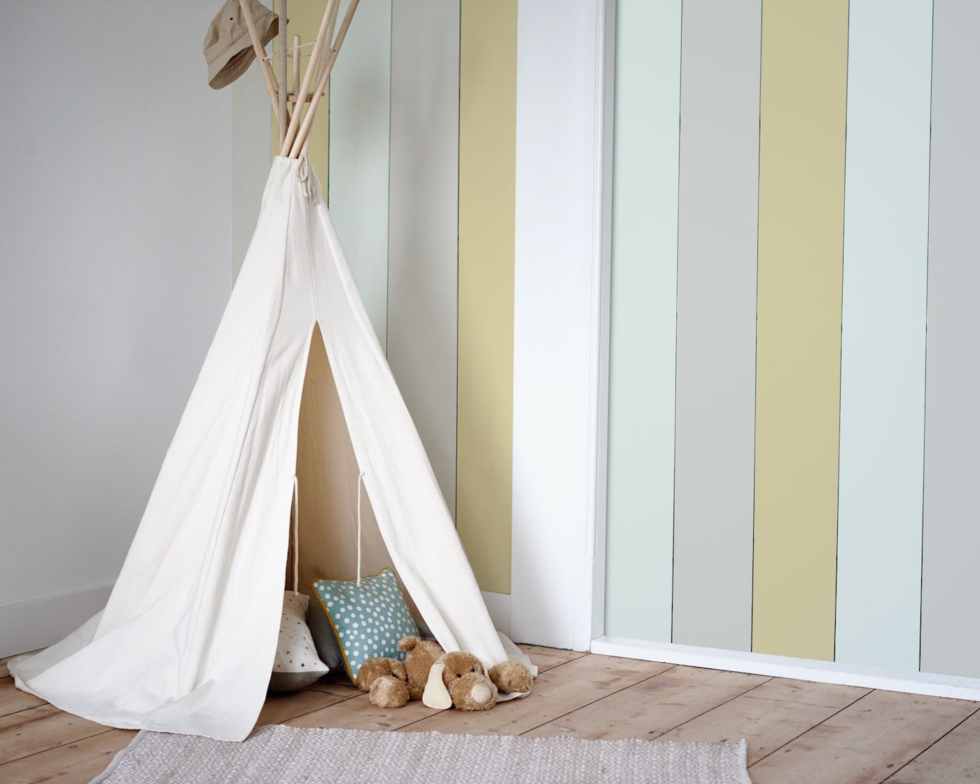 The perfect palette for creating a calming, unisex bedroom