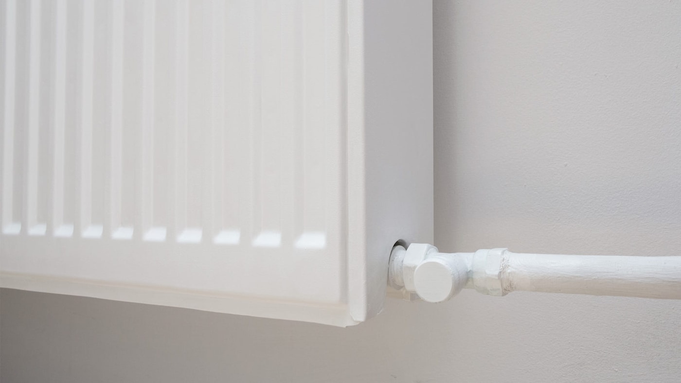 Pomalowany fragment instalacji