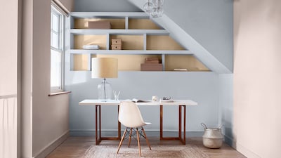 Domowe biuro w kolorach z palety Trendy Ideas