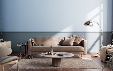 Jadalnia w kolorach Dulux Ambiance Ceramic z palety NEUTRAL COLOURS