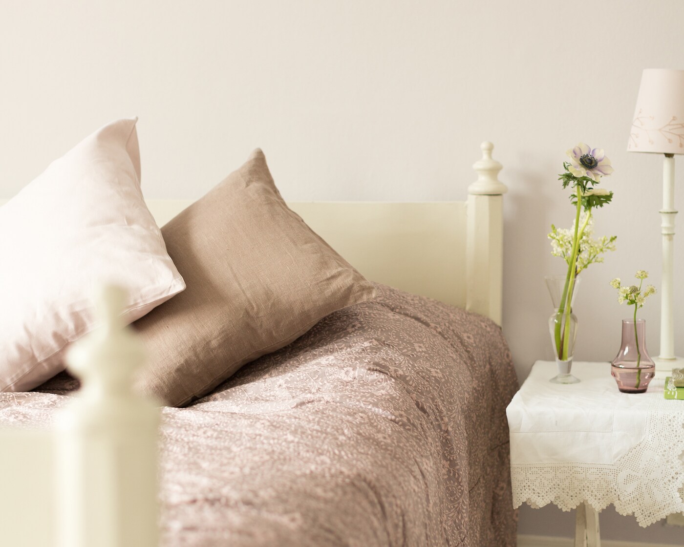 Pairing warm taupe with a crisp shade of white is a fail-safe way to achieve a chic look in your new home