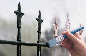 hammerite metal paint fence