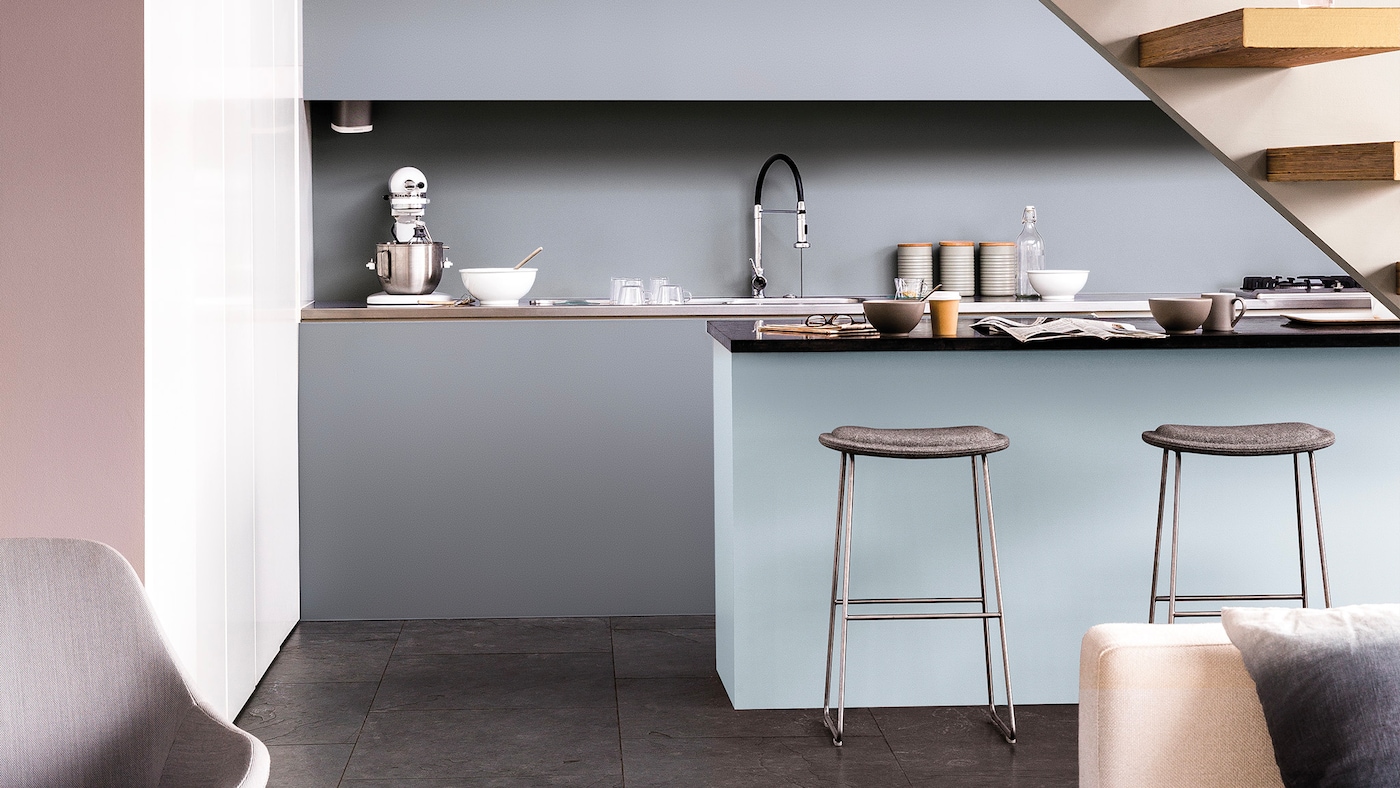 ห้องครัวโทนสีม่วง