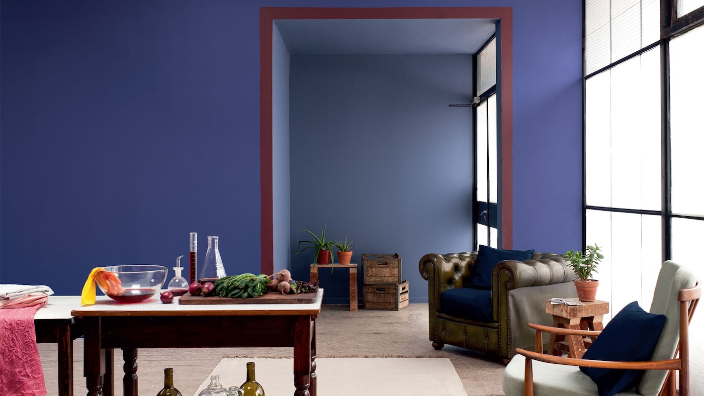 สีทาบ้านสีฟ้า