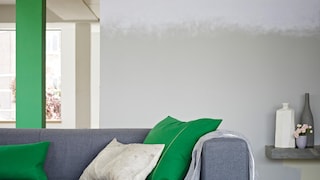 Ombre stripes make an original living room