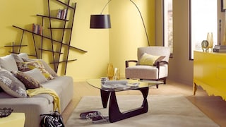 Create a Grey and Yellow Living Room for a Burst of Colour