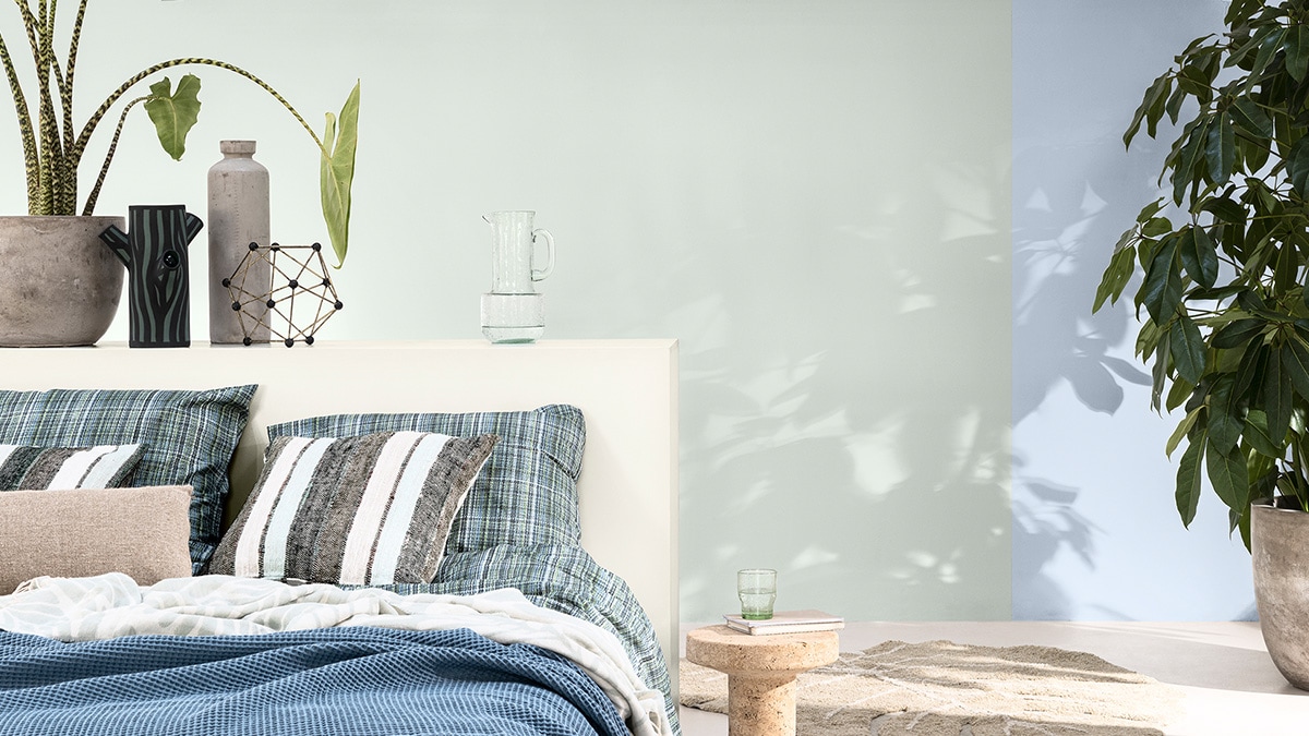 Dulux Tranquil Dawn and Bright Skies Bedroom